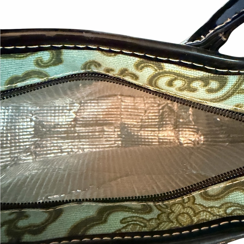 🩷 FREE WITH ANY PURCHASE Chic Black and Turquoise Green Insulated Tote Lunch Bag - Picture 8 of 11